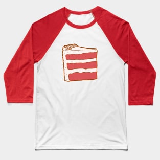 Red Velvet Cake Slice Baseball T-Shirt